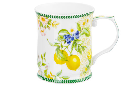 Кружка 400 мл 12,5*9*10 см Лимоны NEW BONE CHINA