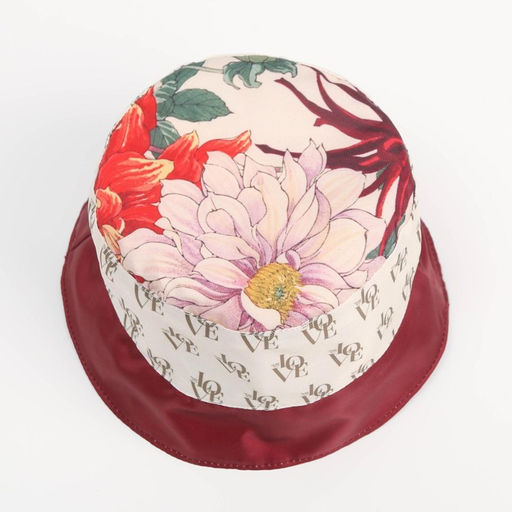 Панама Цветы, цвет бордовый, 56-58 рр. - Overhat фото 7