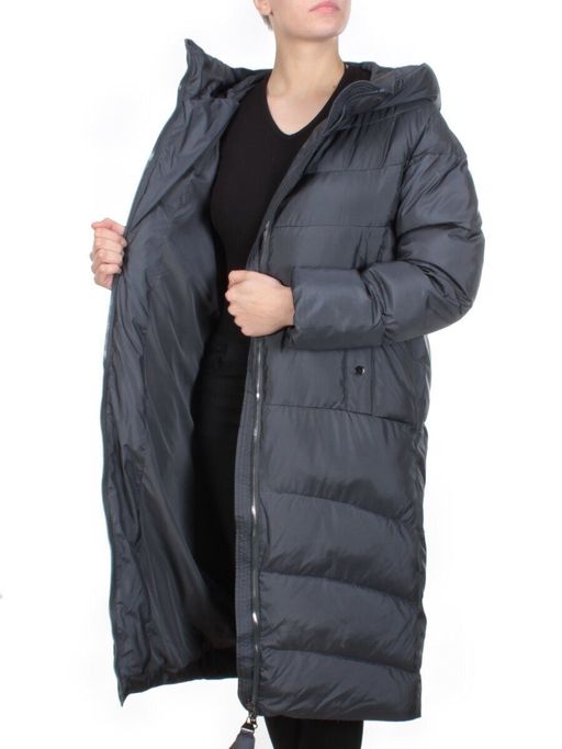 2116 DARK GRAY Пальто зимнее женское MELISACITI (200 гр. холлофайбера) - Fashion фото 7