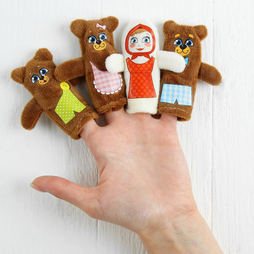 Кукольный театр Три медведя, набор: 4 персонажа, сценарий - Milo toys фото 3
