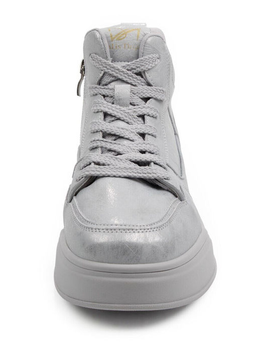 01-A324-6B GRAY/LT. BLUE Ботинки демисезонные женские (натуральная кожа)