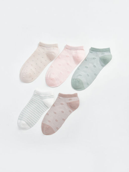 Desenli Kad?n Patik ?orap 5li Paket