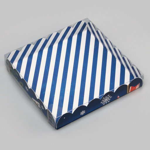 Цена за 5 шт. Коробка для печенья «Новогодняя почта», 18×18×3 см