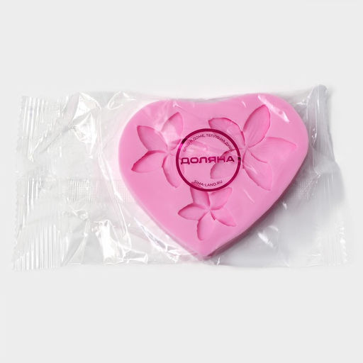 Молд Доляна «Плюмерия», силикон, 9×8×0.8 см, розовый