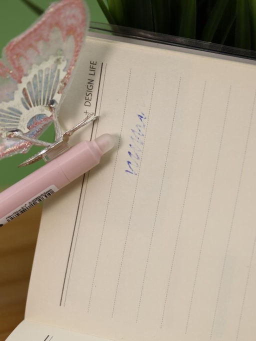 Ручка пиши-стирай "Beautiful butterfly", pink