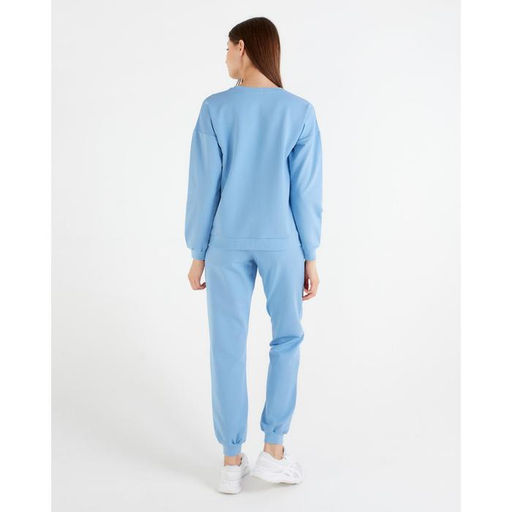 Костюм женский (свитшот, брюки) MINAKU: Casual Collection, размер 52, голубой
