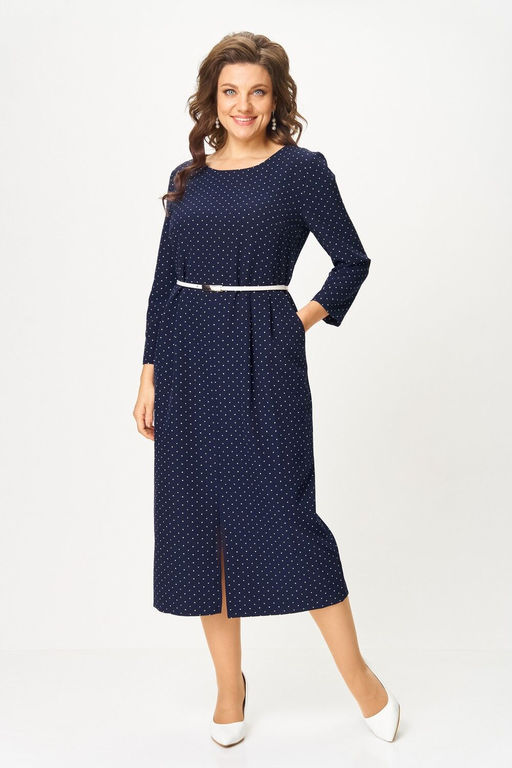 Платье Svetlana Style 2176 синий+горох