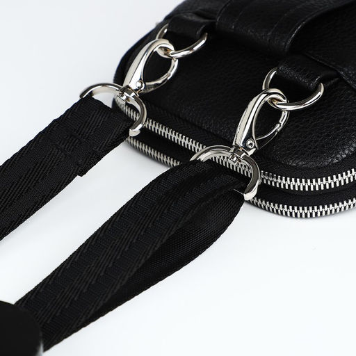 Сумка мужская TEXTURA через плечо, искусственная кожа, цвет чёрный  фото 3