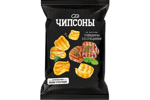 Цена за 5 шт.Чипсоны, чипсы со вкусом говядины со специями, 40 г