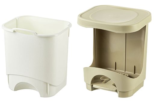 Контейнер для мусора 8 л 23,5*20,5*28,5 см Бинго с педалью слоновая кость-капучино (модель 202) - Elan gallery фото 4