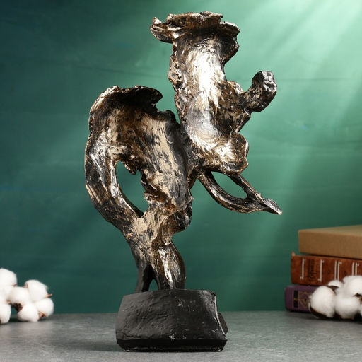 Фигура «Пара влюбленная: молодежь», чёрный с золотом, 30 см