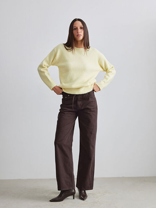 Bisiklet Yaka Kad?n Triko Kazak