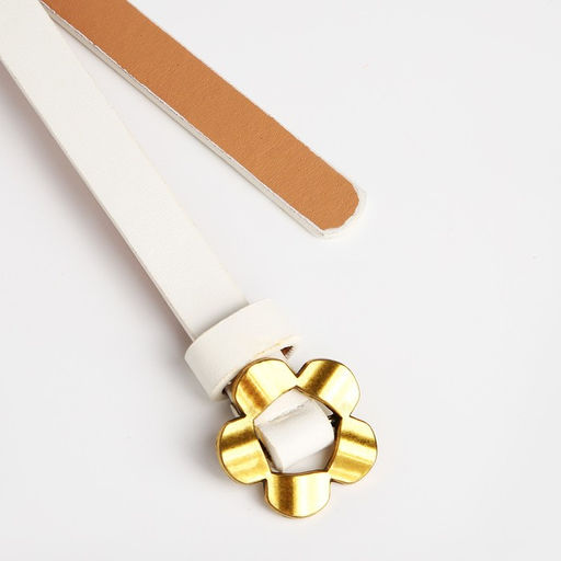 Ремень женский, ширина 1 см, пряжка металл, цвет белый - Simaland фото 2