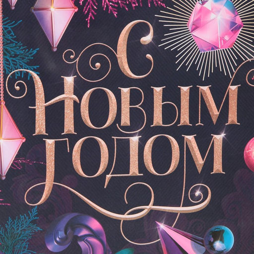 Пакет ламинированный квадратный Night, 30 30 12 см - Дарите счастье фото 12