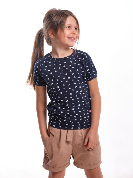 Футболка для девочки UD 1746 якоря - Mini maxi фото 3