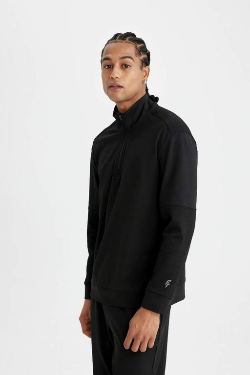 DeFactoFit Спортивная толстовка стандартного кроя с воротником-стойкой  фото 4