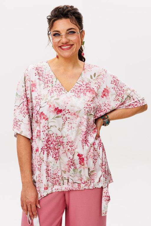 Блуза ANELLI 1606 тюльпановый рай