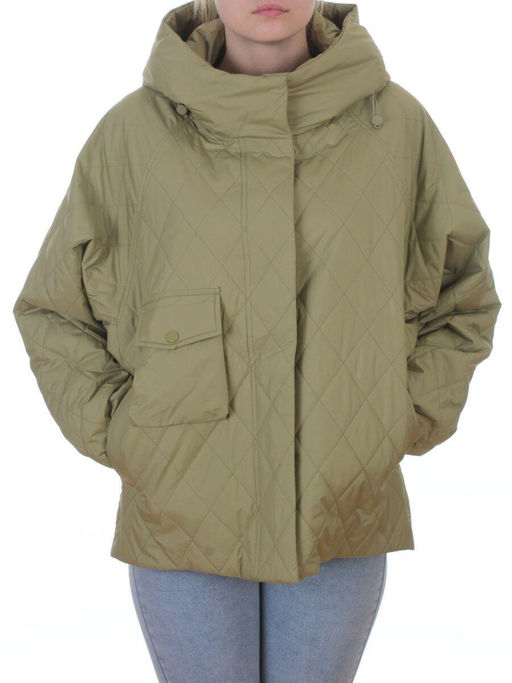9606 LT. GREEN Куртка стеганная демисезонная женская (100 гр. холлофайбер) - Fashion фото 3