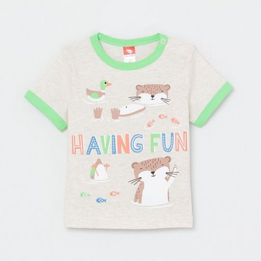 CRB wear/CSNB 62750-13-279 Футболка для мальчика, бежевый меланж/Ex.Cherubino