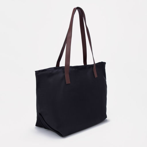 Сумка-шопер на молнии, цвет чёрный - Simaland фото 2