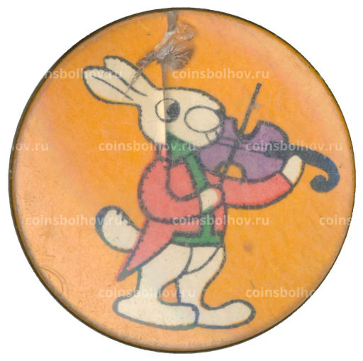 Значок Зайчик со скрипкой