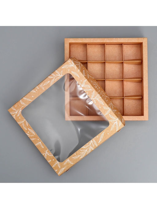 Цена за 5 шт. Коробка под 16 конфет Только для тебя, 18.9 х 18.9 х 3.8 см - Дарите счастье фото 4