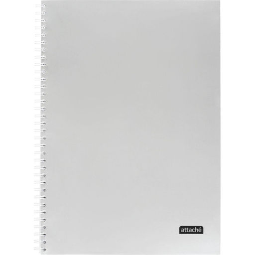 Бизнес-тетрадь А4 96л Attache Metallic Стальной клетка,греб, картон, фольга