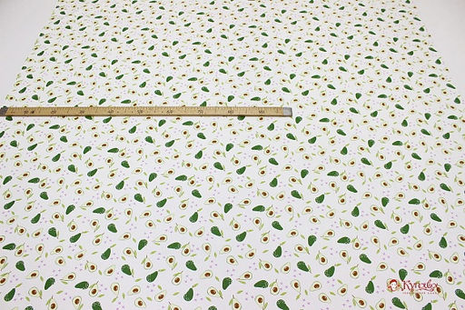 Сатин Мини авокадо на молочном, ш.1.61м, хлопок-100%, 110гр/м.кв - Купава фото 3