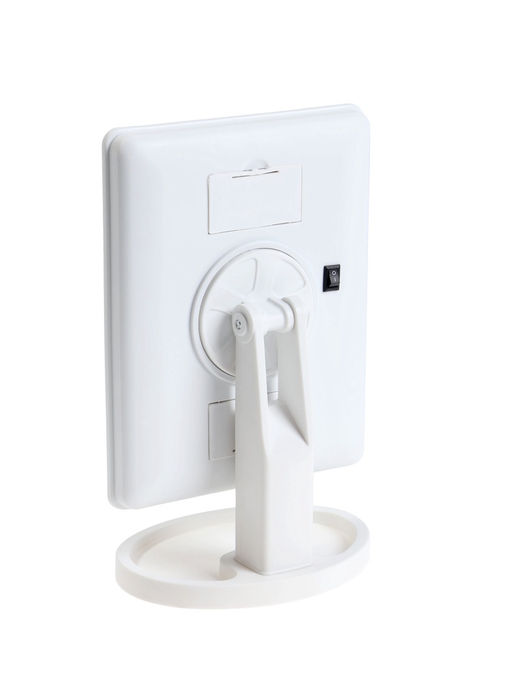 Зеркало KZ-06, подсветка, 26.5 х 16 х 12 см, 22 диода, сенсорная кнопка, белое