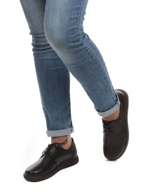 03-5330-1 BLACK Полуботинки женские (натуральная кожа) - No name фото 4