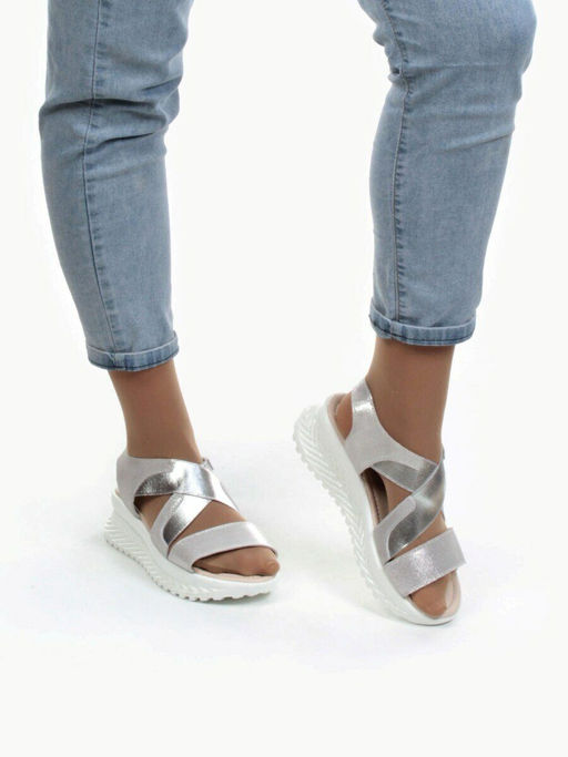 08-PED92-4 SILVER Босоножки (натуральная кожа) - Фабричный китай фото 4