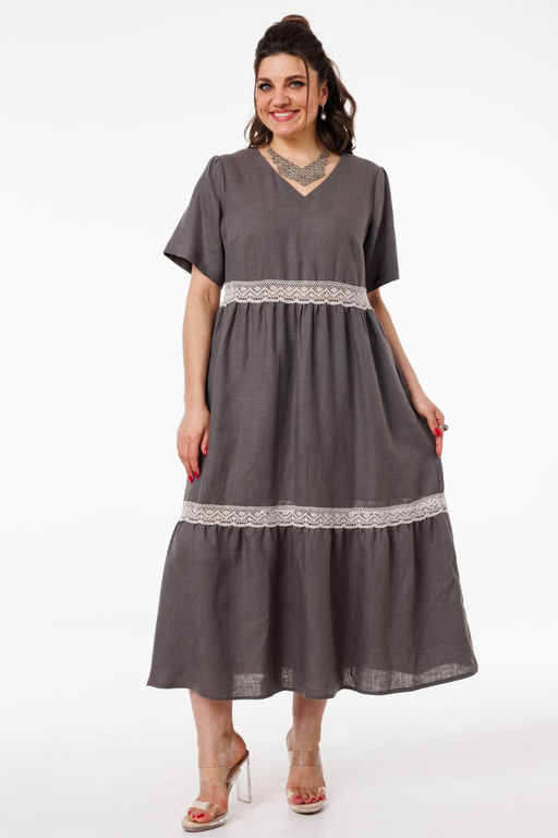 Платье ANELLI 55 пепельное кружево