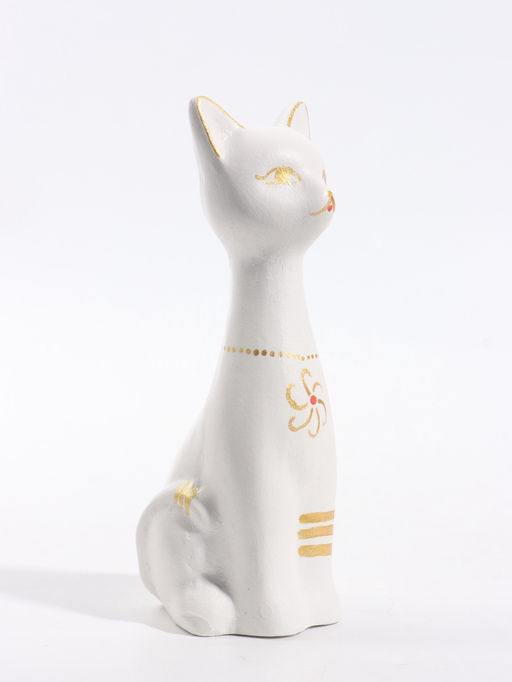Фигурка "Кошка-Нефертити" 6,5х18 см, белый