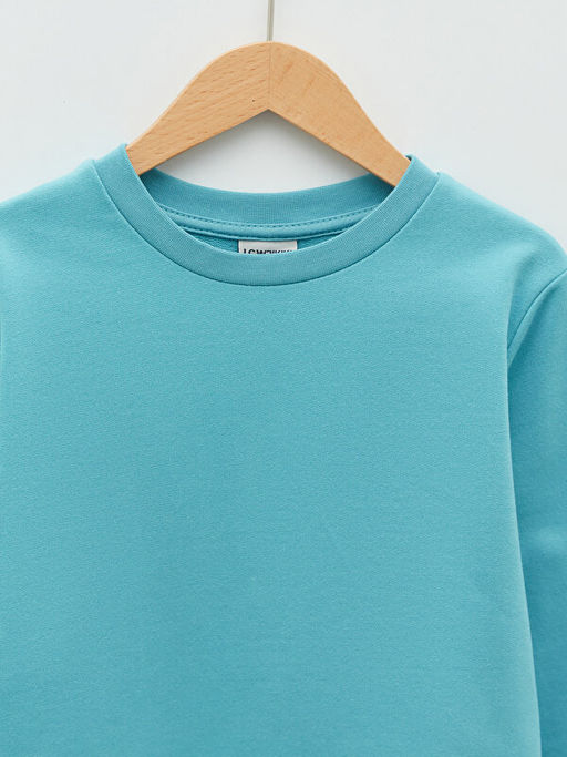 Bisiklet Yaka Basic Uzun Kollu Erkek ?ocuk Sweatshirt - Waikiki фото 3