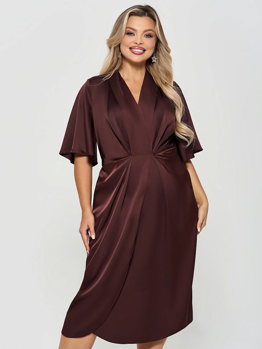 Платье 0426-1ам_У горький шоколад