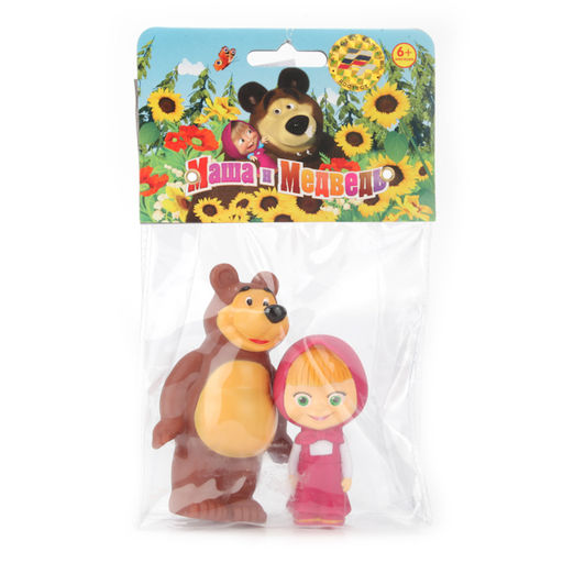Играем вместе. Набор для купания арт.117R-PVC "Маша и Медведь" в пакете.