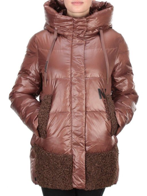 0706 BROWN Куртка зимняя женская PAR TEN (200 гр. холлофайбера) - Fashion фото 2