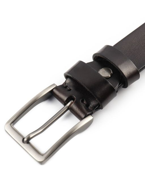 Мужской кожаный ремень Dierhoff ДРК 3053/1-35 Коричневый - Sergio valentini фото 8