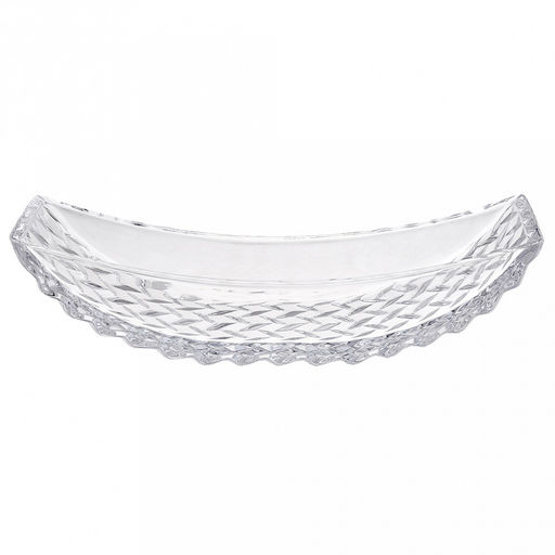 Блюдо стеклянное "Ладья зигзаг" 29,6х11,4х7,5см, 600мл, в коробке (Китай)