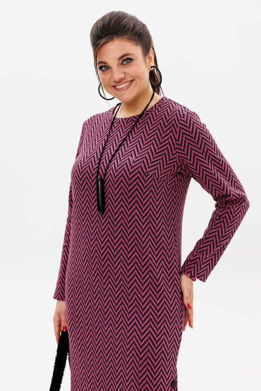 Платье ANELLI 1498/1 кармин  фото 8