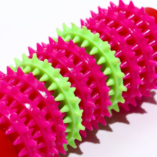 Игрушка жевательная 15,5 х 5,5 см, красная/розовая/зелёная - Пижон фото 4