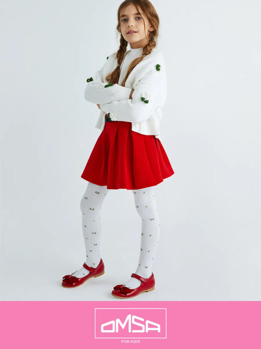 OMSA kids Collant 12Р43-2 с рисунком (розочки) - rosa chiaro  фото 23