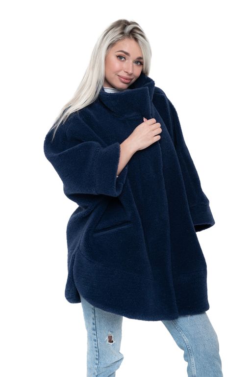 ПОНЧО WOOL цвет Индиго (р. 40-58)