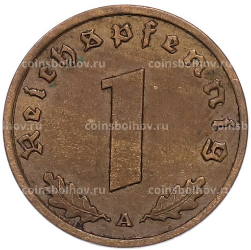 Монета 1 рейхспфенниг 1939 года A Германия