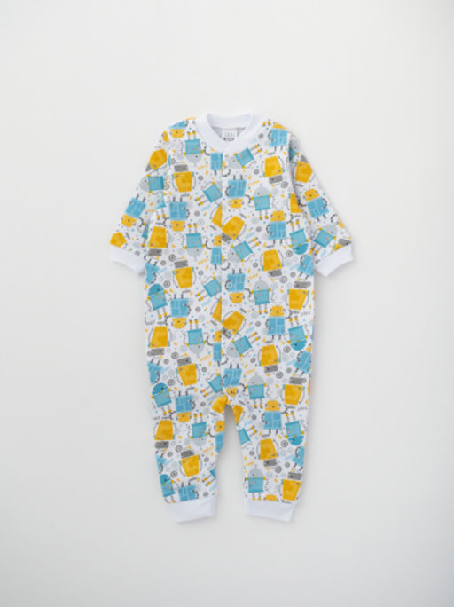 Комбинезон для малыша утеплённый хлопковый, белый, 564