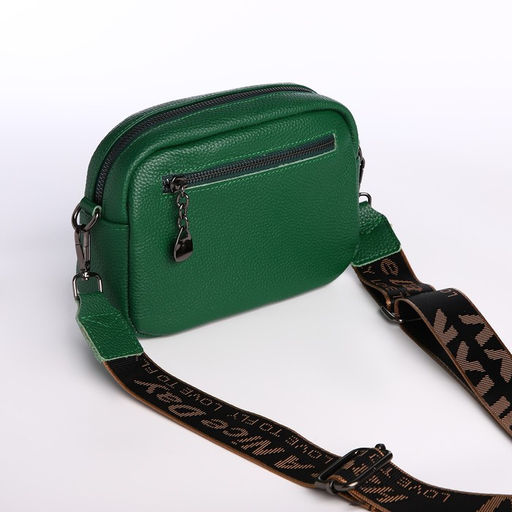 Сумка женская на молнии, цвет зелёный - Simaland фото 2