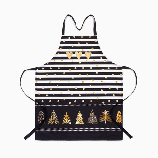 Новогодний подарочный набор Этель Золотой город, фартук, полотенце, прихватка  фото 2