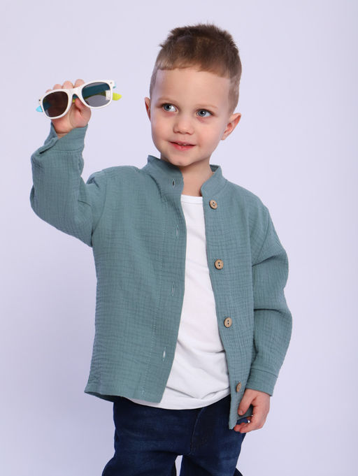 РБ016 Рубашка Муслин (фисташковый) - Милаша фото 13