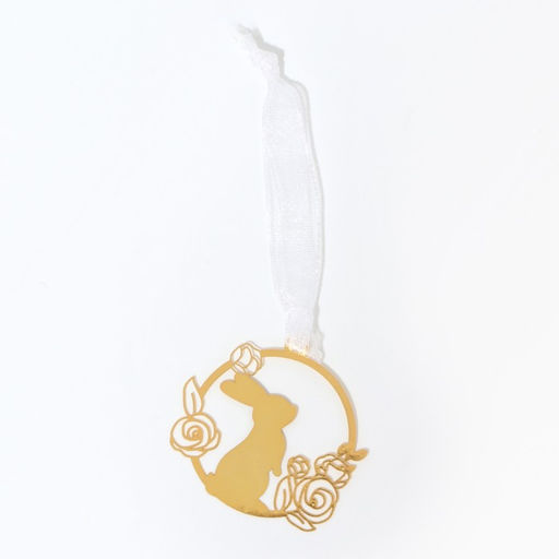 Цена за 2 шт. Украшение для вербы «Зайка и цветы» на пасху, 3×2.9 см