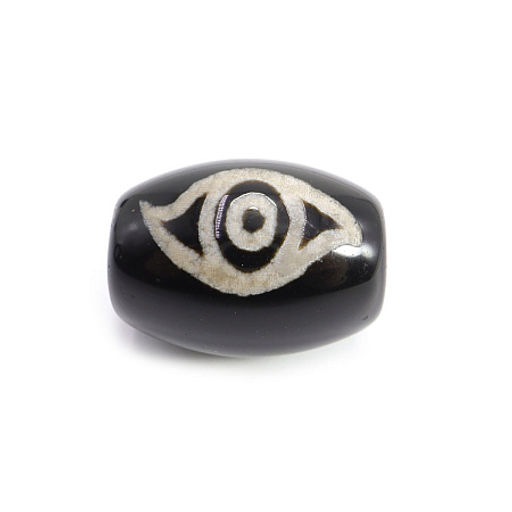 Бусина Дзи уп-2шт с Глазом малая Непальская дарует зеркальную защиту 1,4см